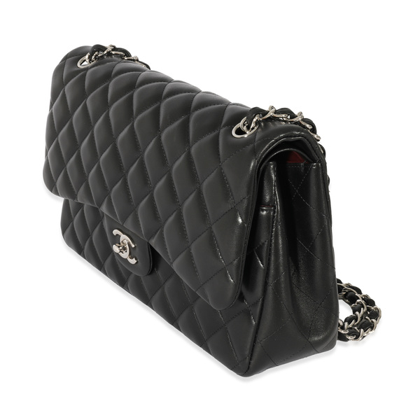 Chanel Black Quilted Lambskin Jumbo Classic Double Flap - Picture 4 of 7